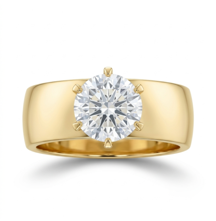 Round Cut Lab Grown Diamond Solitaire Ring
