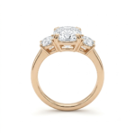 Cushion Cut Three Stone Lab Grown Diamond Ring