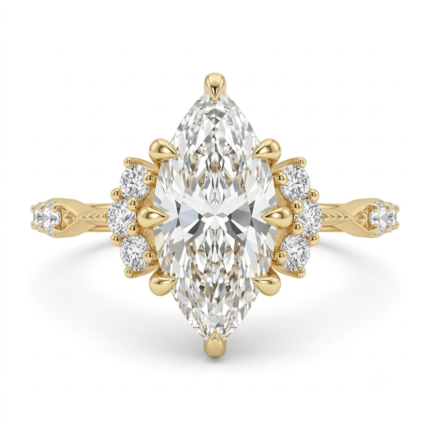 Marquise Cut Lab Grown Diamond Solitaire Ring