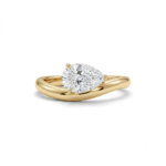 Pear Cut Lab Grown Diamond Bypass Ring