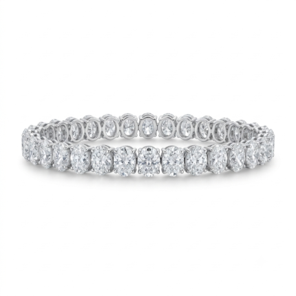 Oval Cut Diamond Eternity Tennis Bracelet
