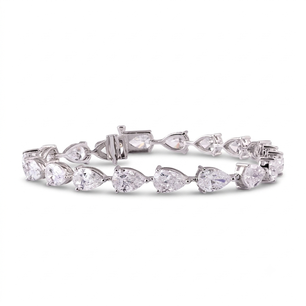 Pear Cut Diamond Tennis Bracelet Pear Cut Diamond Tennis Bracelet