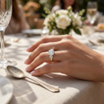 Cushion Cut Three Stone Lab Grown Diamond Ring