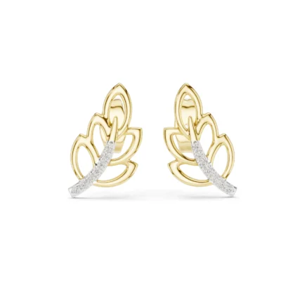 Leaf Diamond Stud