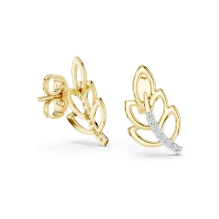 Leaf Diamond Stud