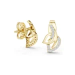 Twin Leaf Diamond Stud