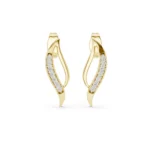 Ribbon Wave Diamond Earrings