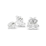 Butterfly Diamond Stud Earrings