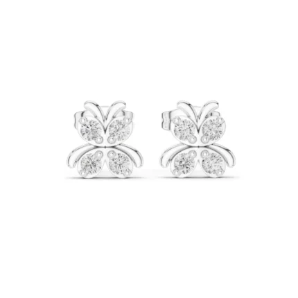 Butterfly Diamond Stud Earrings