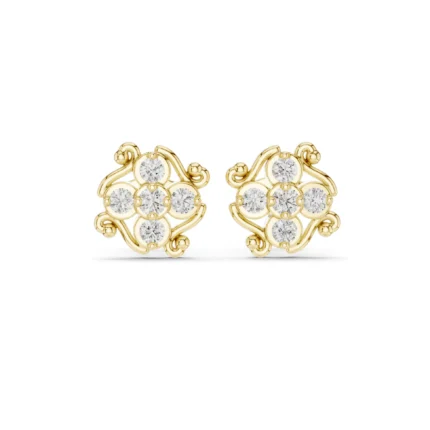 Floral Scroll Stud