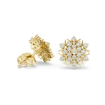 Snowflake Diamond Stud Earrings