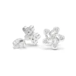 Swirl Diamond Stud Earrings