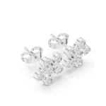 Swirl Diamond Stud Earrings