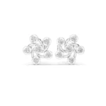 Swirl Diamond Stud Earrings