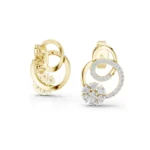Circle Diamond Flower Stud