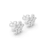 Star Diamond Floral Stud Earrings