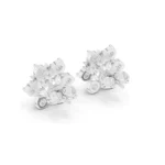 Star Diamond Floral Stud Earrings