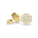 Floral Diamond Stud Earrings