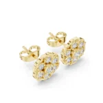 Floral Diamond Stud Earrings