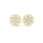 Floral Diamond Stud Earrings