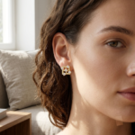 Diamond Labyrinth Stud Earrings