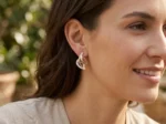 Twin Leaf Diamond Stud